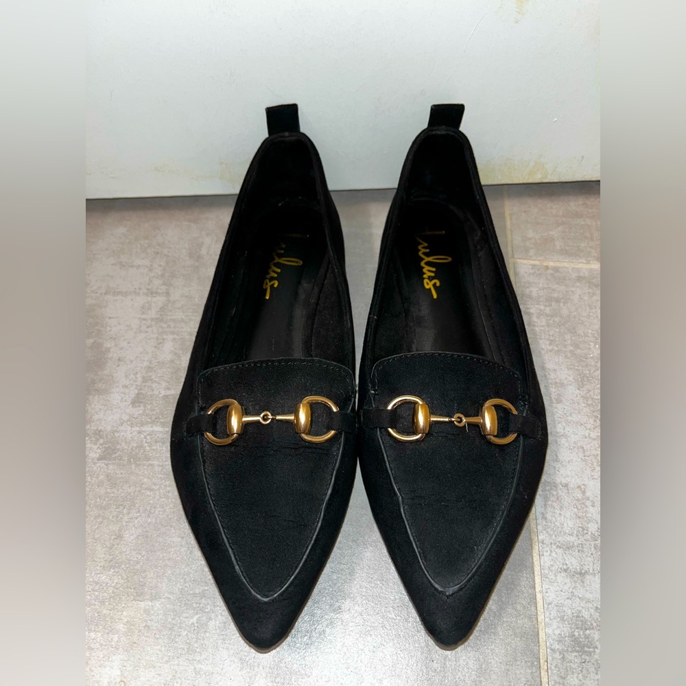 Lulus black loafers